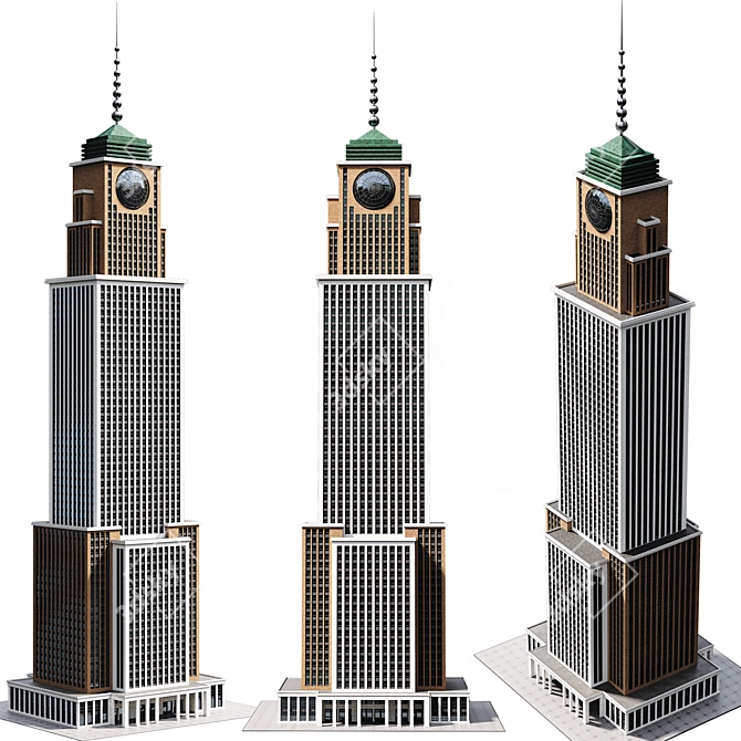 Skyscraper 3D Model Exterior Pack 3D model image 8