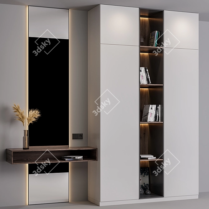 Sleek Entryway Furniture Ensemble 3D model image 3