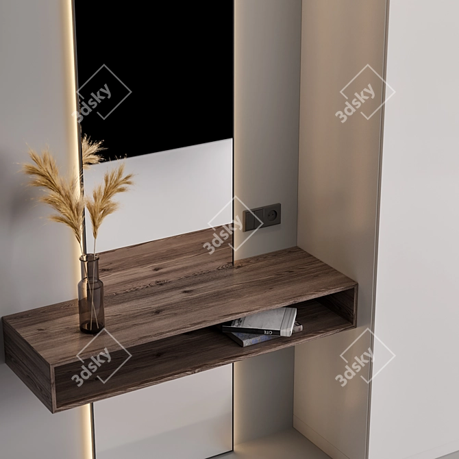 Sleek Entryway Furniture Ensemble 3D model image 4