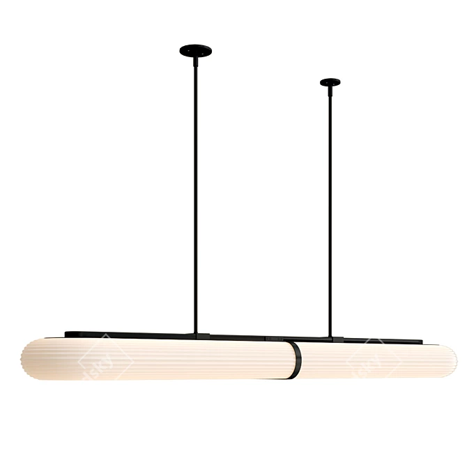 Sleek Nordic Design Wall Lamp 3D model image 1