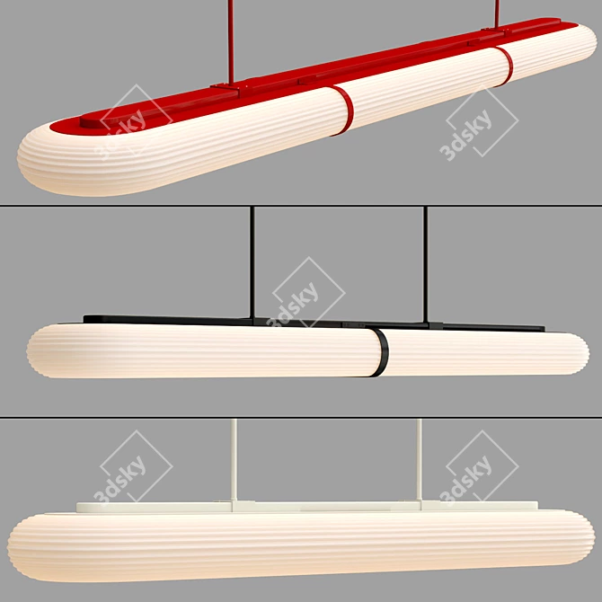 Sleek Nordic Design Wall Lamp 3D model image 5