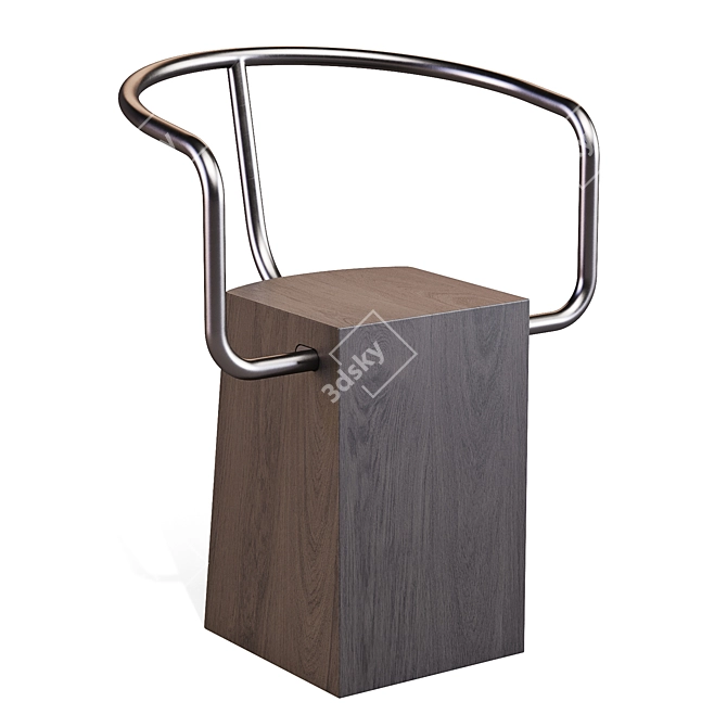 Durame Cedar Dining Stool 3D model image 2