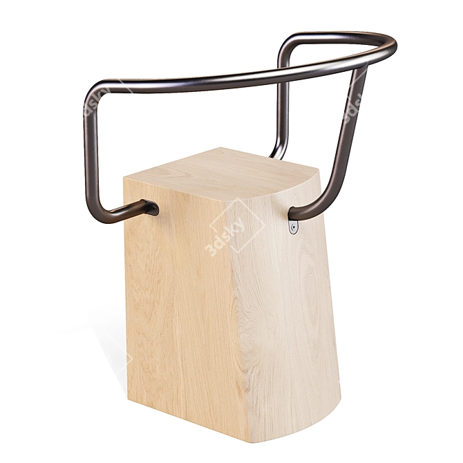 Durame Cedar Dining Stool 3D model image 3