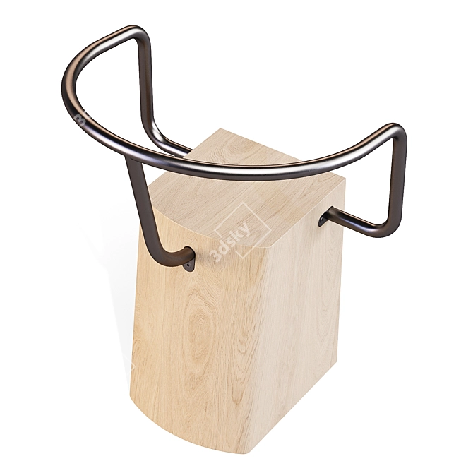 Durame Cedar Dining Stool 3D model image 5