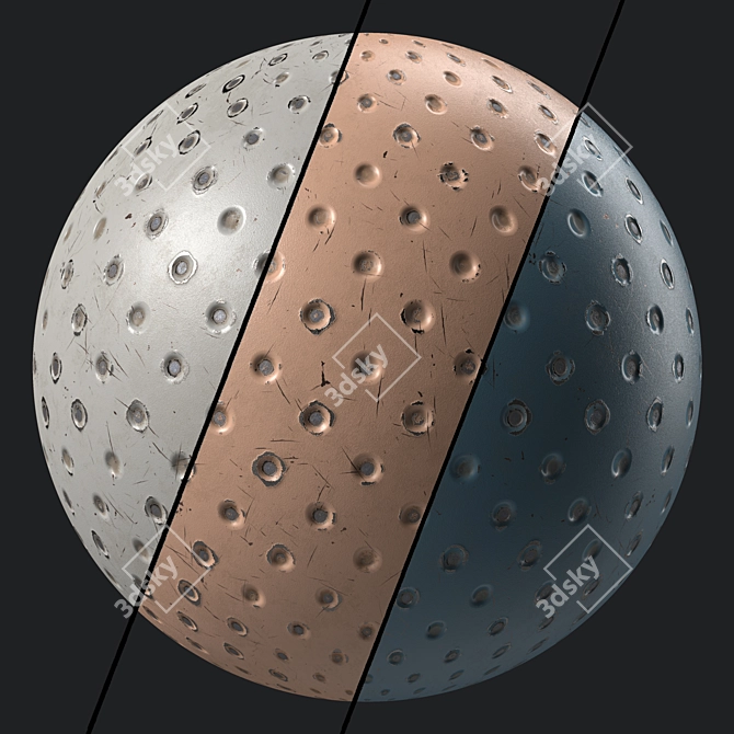 Metal Panels Painting PBR Seamless 3D model image 1