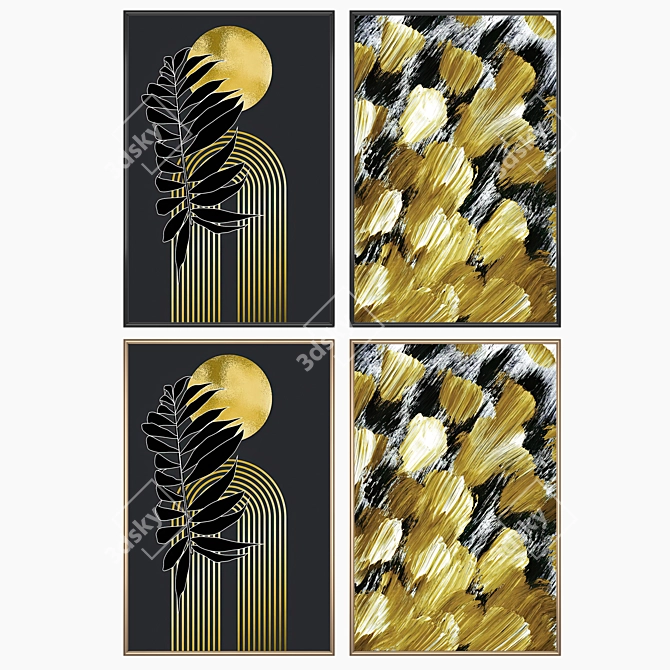 Artwork Set with Frame Variants 3D model image 2