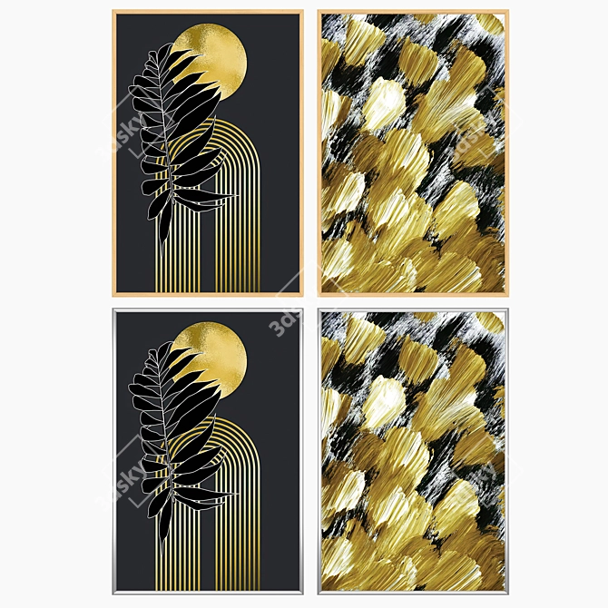 Artwork Set with Frame Variants 3D model image 3