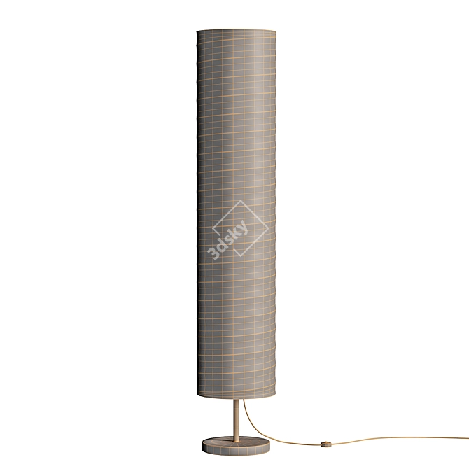 Modern White Paper Floor Lamp 3D model image 5