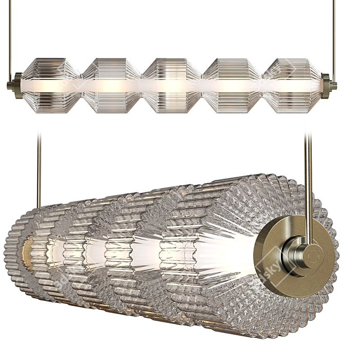 Elegance Defined: Reign Linear Chandelier 3D model image 2