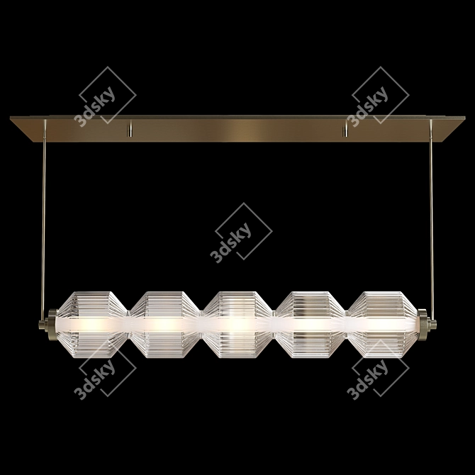 Elegance Defined: Reign Linear Chandelier 3D model image 3