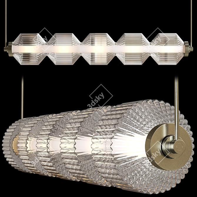 Elegance Defined: Reign Linear Chandelier 3D model image 4