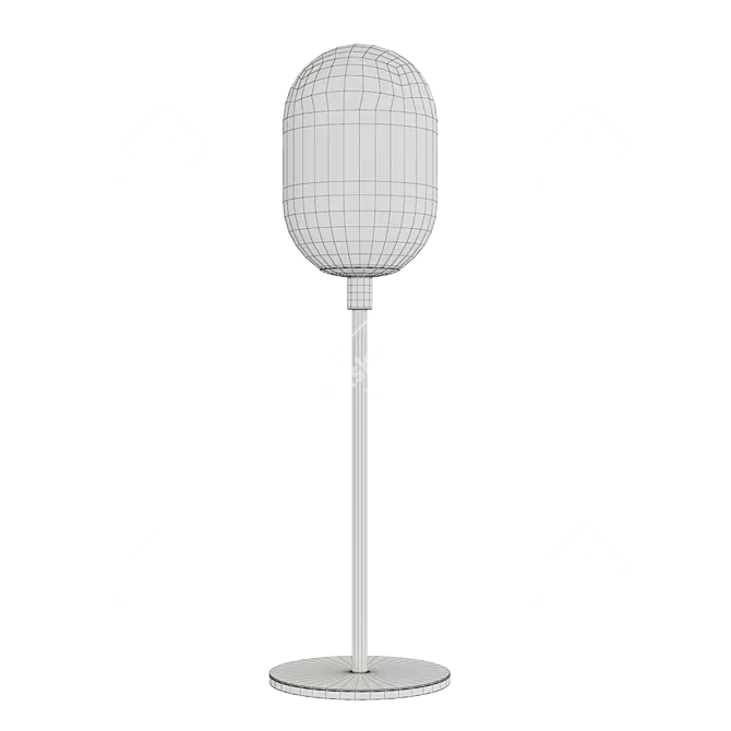 Loona Table Lamp with Glass Shade 3D model image 2