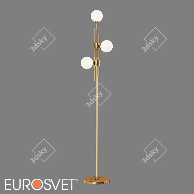 Eurosvet Volver Floor Lamp Glass Shades 3D model image 1