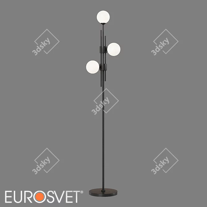 Eurosvet Volver Floor Lamp Glass Shades 3D model image 2