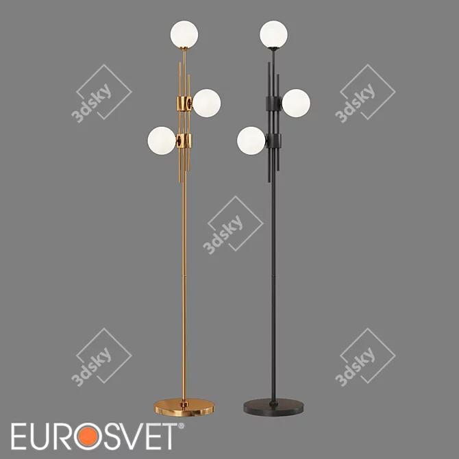 Eurosvet Volver Floor Lamp Glass Shades 3D model image 3