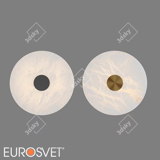 Marble LED Wall Light Eurosvet Thasos 3D model image 1