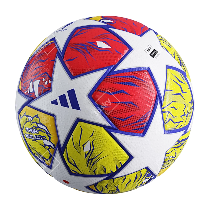 Adidas 2024 Champions League Ball 3D model image 5