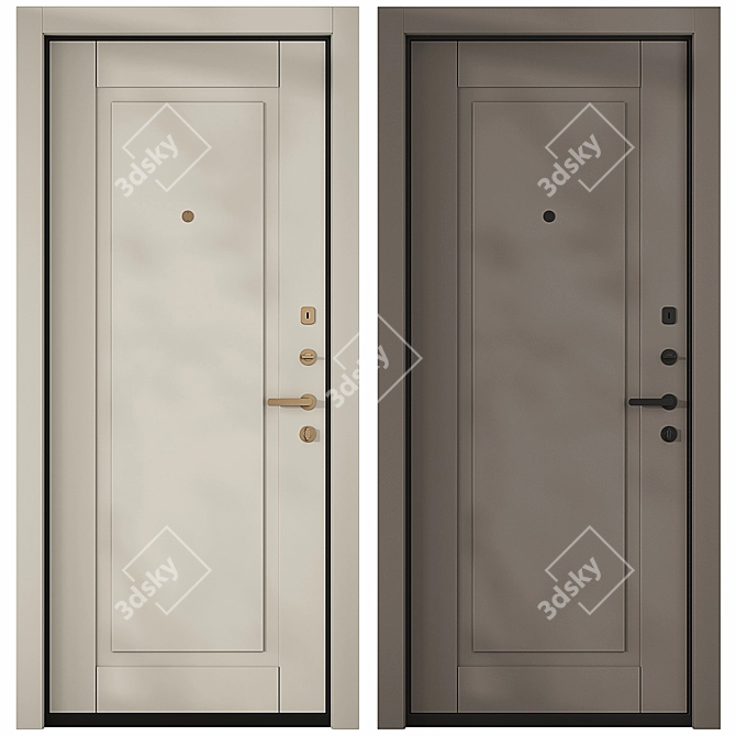 Prime Decor Panel Guardian Door 3D model image 4