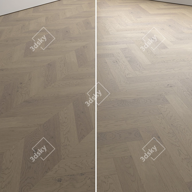 Premium Wood Floor Set 3D Model 3D model image 5