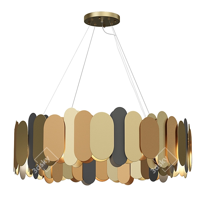 Modern Hanging Panel Light 3D model image 1