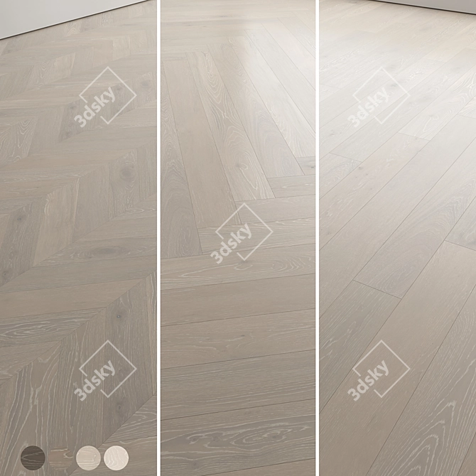 High-Quality Wood Floor Set 3D model image 1