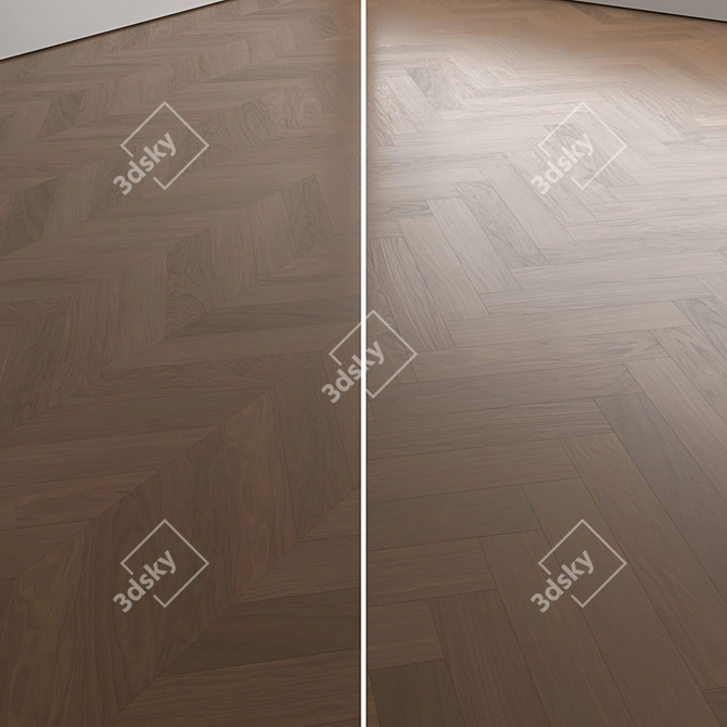 Modern Wood Floor Set Collection 3D model image 5