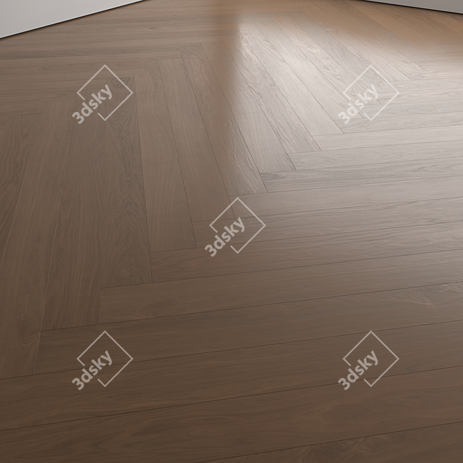 Modern Wood Floor Set Collection 3D model image 6