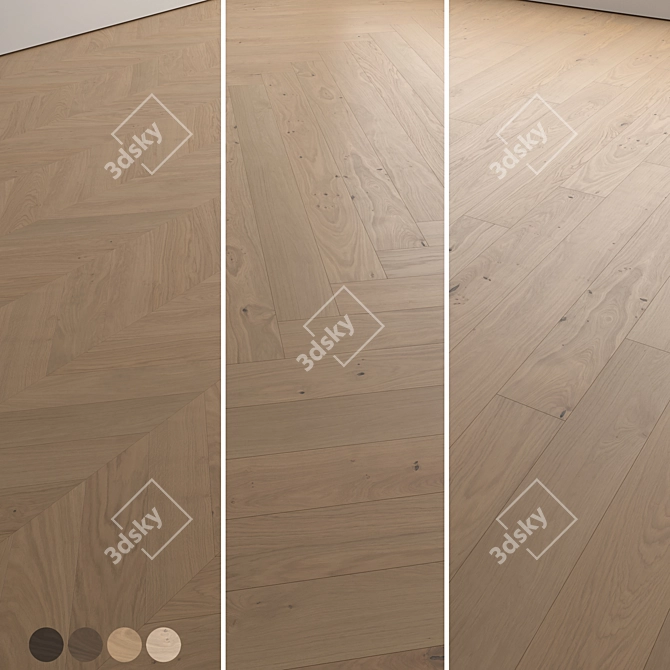 Premium Wood Flooring 3D Model 3D model image 1