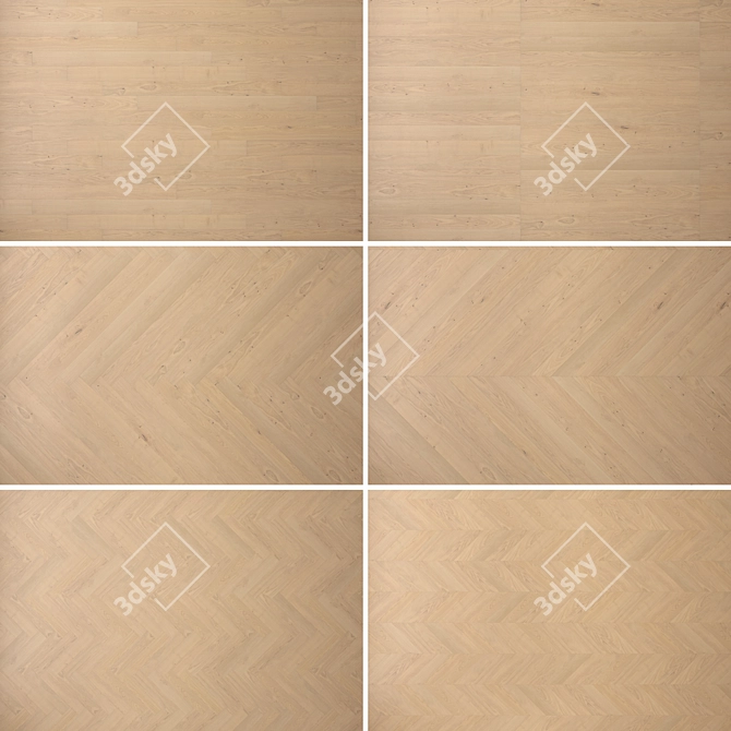 Premium Wood Flooring 3D Model 3D model image 2