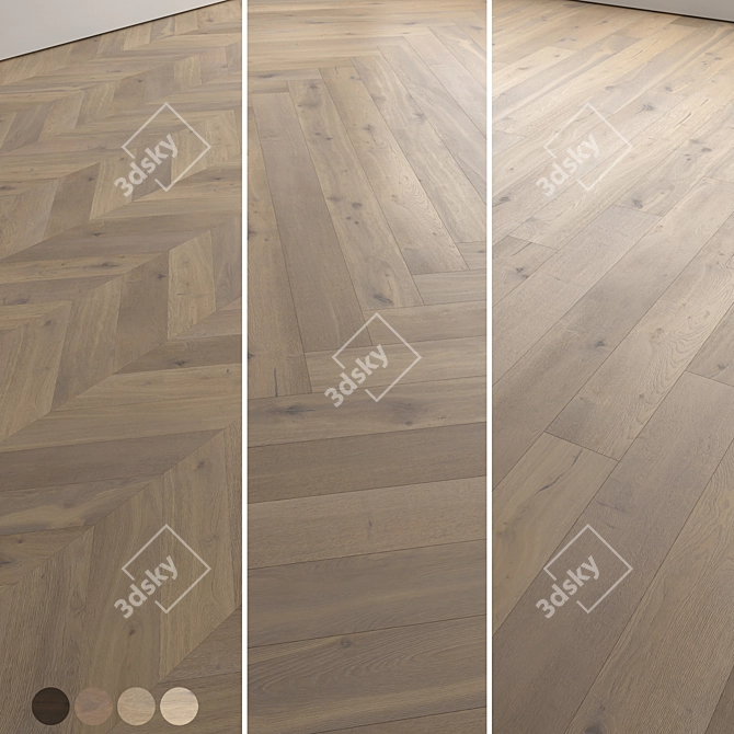 Wood Floor 3D Texture Set 3D model image 1