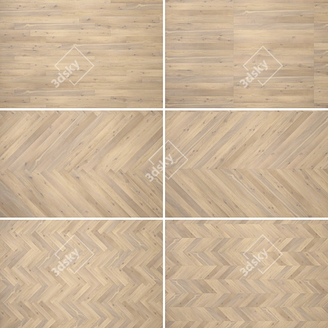 Wood Floor 3D Texture Set 3D model image 2