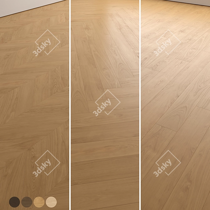 Modern Wood Flooring Kit 3D model image 1