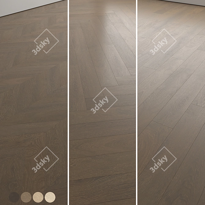 Wooden Floor 3D Model Set 3D model image 1