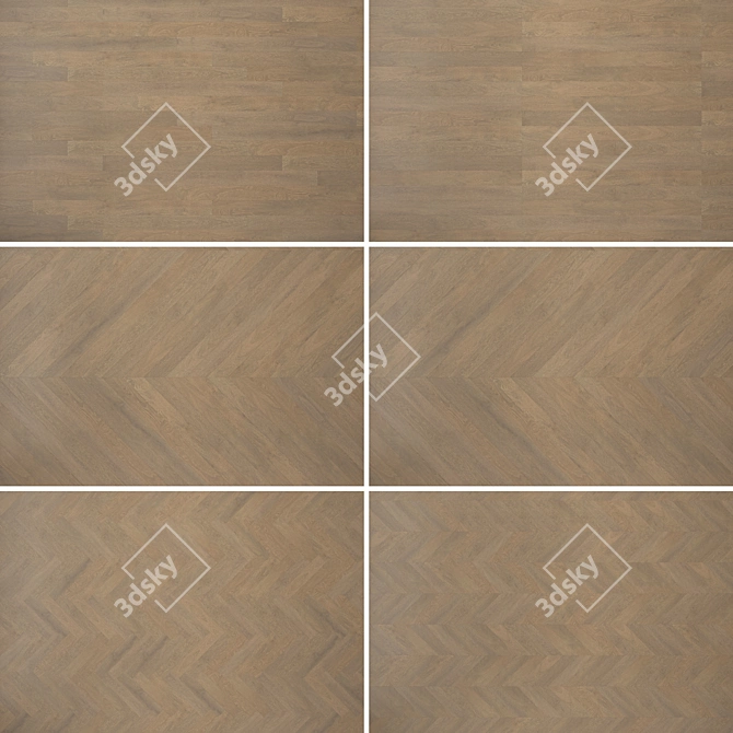 Wooden Floor 3D Model Set 3D model image 2