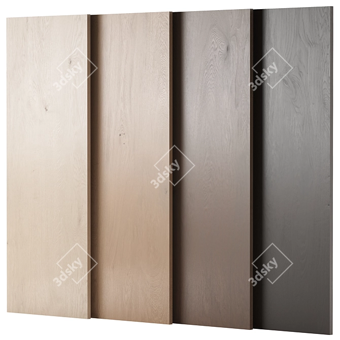 Premium Oak Wood Texture Set 3D model image 1