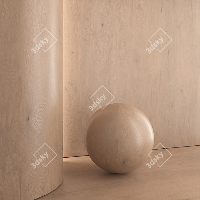 Premium Oak Wood Texture Set 3D model image 4