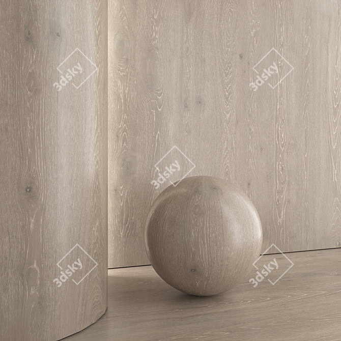 Oak Wood Material with PBRTextures 3D model image 5