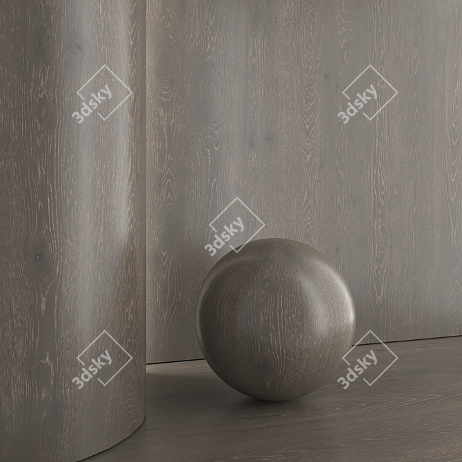 Oak Wood Material with PBRTextures 3D model image 6