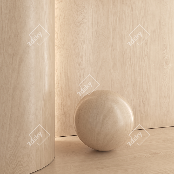 Title: Oak Wood 3D Model Kit 3D model image 3