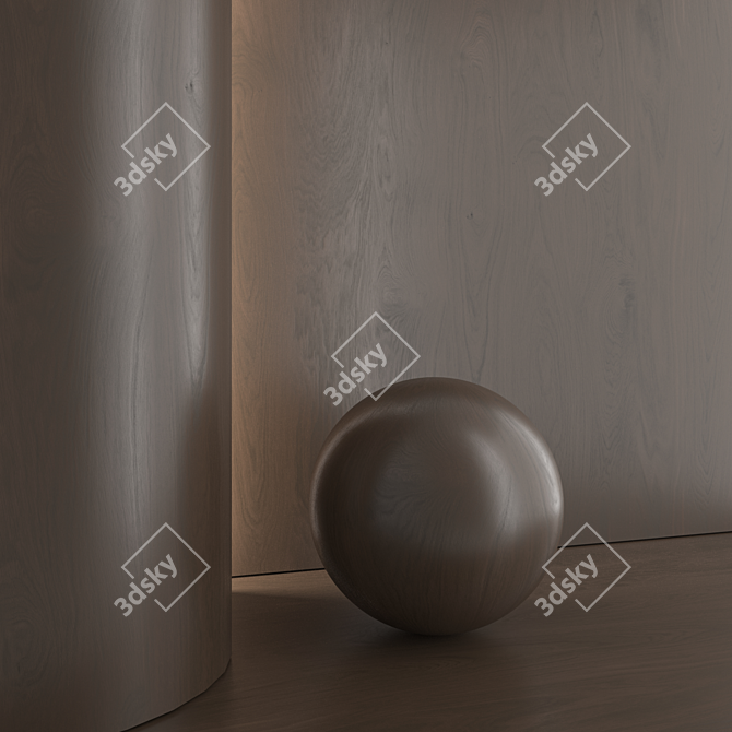  Oak Wood Material 30: PBR, 4 Colors, 8K Textures 3D model image 6