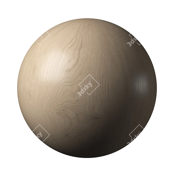 Oak Wood Material 3D Model 3D model image 1