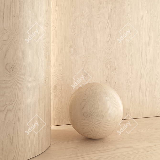 Oak Wood Material 3D Model 3D model image 2