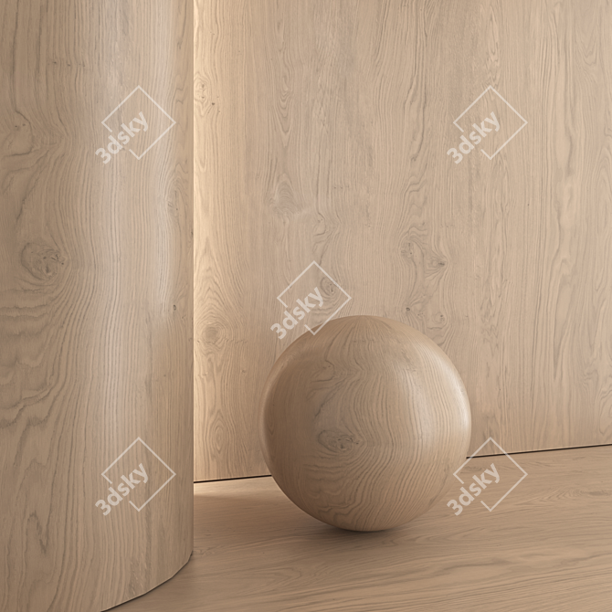 Oak Wood Material 3D Model 3D model image 3