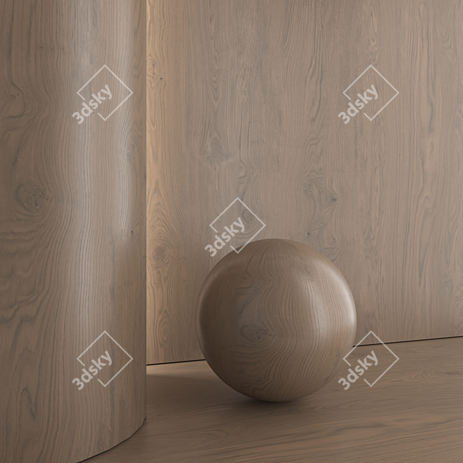 Oak Wood Material 3D Model 3D model image 4