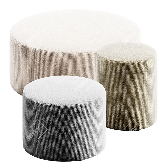 Novamobili LOG Pouf | Ottoman 3D model image 1