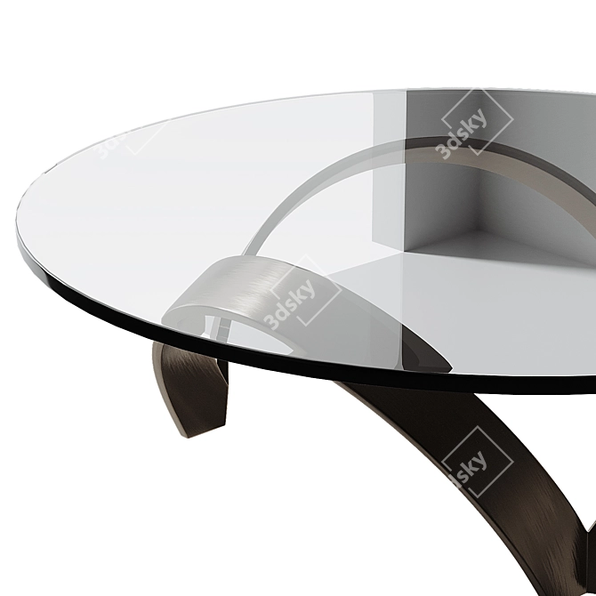 Modern Rectangular Glass Coffee Table 3D model image 4