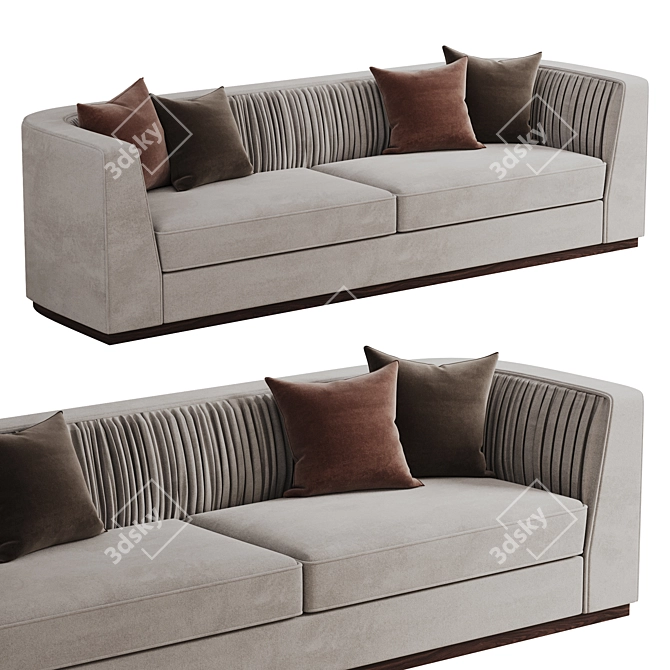 Luxury Miuzza Sofa: Laskasas Design 3D model image 3