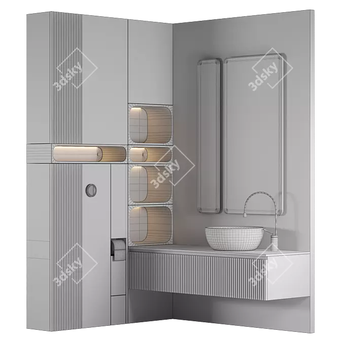 Luxury Bathroom 3D Model Kit 3D model image 2