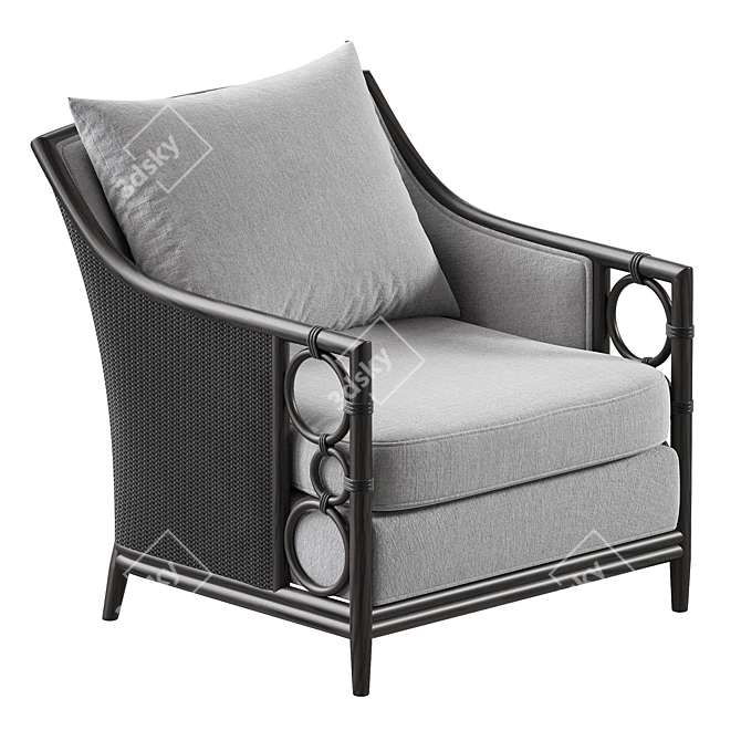  Contemporary McGuire Lounge Chair Model 3D model image 2