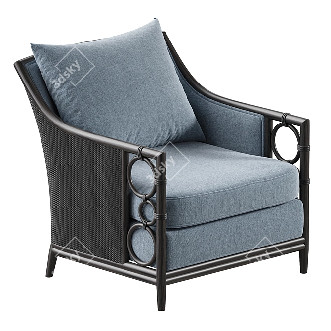  Contemporary McGuire Lounge Chair Model 3D model image 4